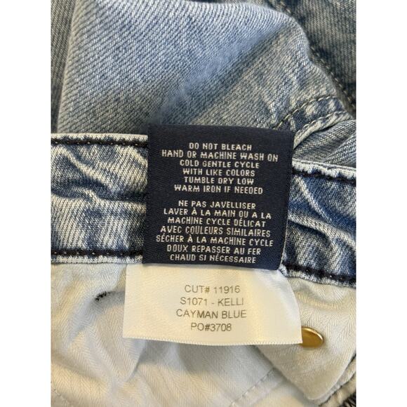 Fidelity Denim Kelli High Full Rise Size 30 Cayman Blue Ankle Length Jeans - Picture 7 of 9